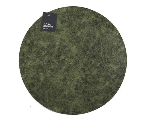 Lugar Americano Redondo Premium Tex Verde Esmeralda, green | WestwingNow