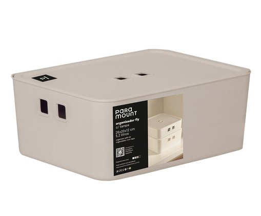 Organizador com Tampa Fly Creme, beige | WestwingNow