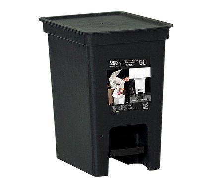 Lixeira com Pedal Fly Preto | Westwing