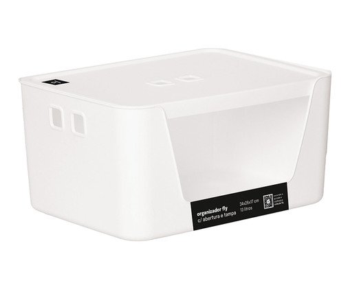 Organizador com Abertura e Tampa Branco, white | WestwingNow