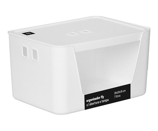 Organizador com Abertura e Tampa Branco, white | WestwingNow