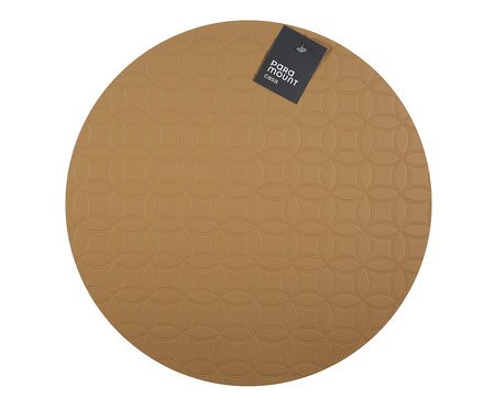 Lugar Americano Redondo Premium Mosaic Caramelo | Westwing