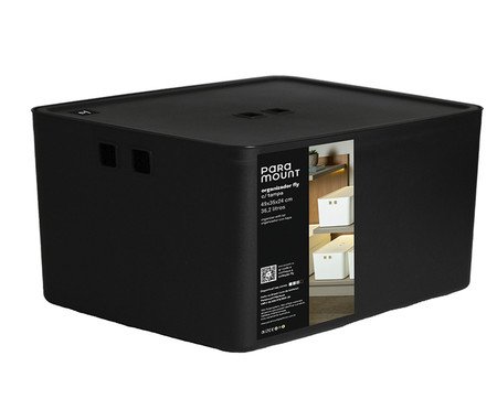 Organizador com Tampa Fly Preto | Westwing