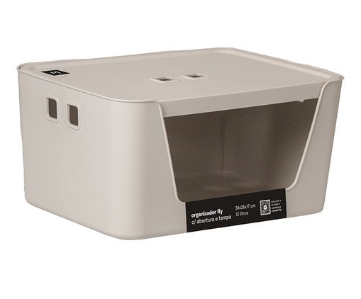 Organizador com Abertura e Tampa Creme, beige | WestwingNow