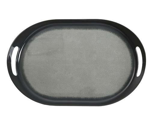 Bandeja de Melamina com Alça Tigma Preto, black | WestwingNow