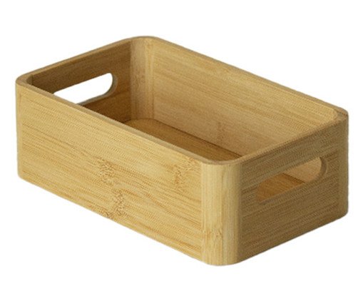 Caixa Organizadora de Bambu com Alça Puda I Natural, Natural | WestwingNow