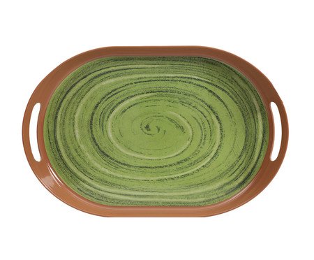 Bandeja de Melamina com Alça Hemia Verde | Westwing