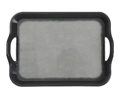 Bandeja de Melamina com Alça Quercus Preto, black | WestwingNow
