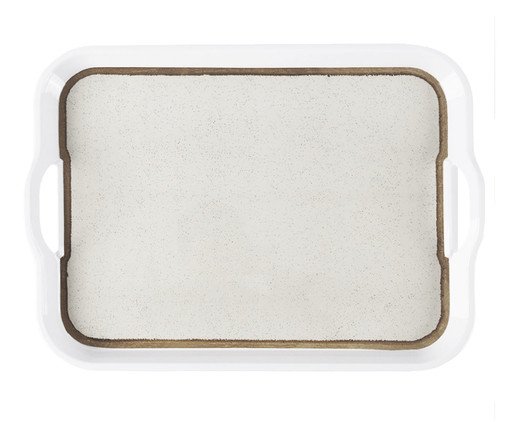Bandeja de Melamina com Alça Dosper Creme, beige | WestwingNow