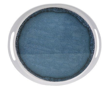 Bandeja de Melamina com Alça Puella Azul | Westwing