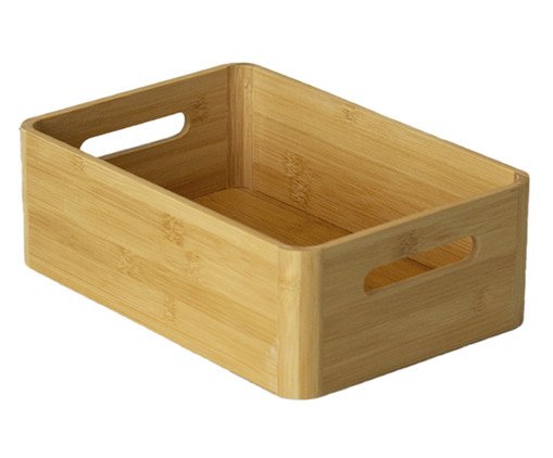Caixa Organizadora de Bambu com Alça Puda III Natural, Natural | WestwingNow