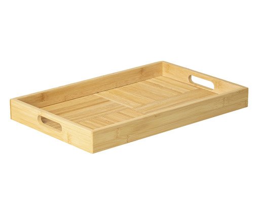 Bandeja de Bambu com Alça Persea Natural, Natural | WestwingNow