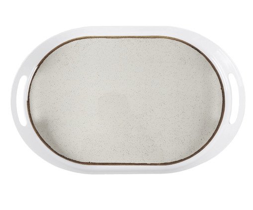 Bandeja de Melamina com Alça Leucor Creme, beige | WestwingNow