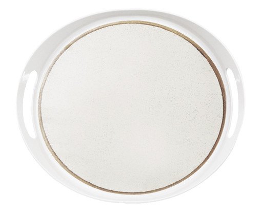 Bandeja de Melamina com Alça Nemis Creme, beige | WestwingNow
