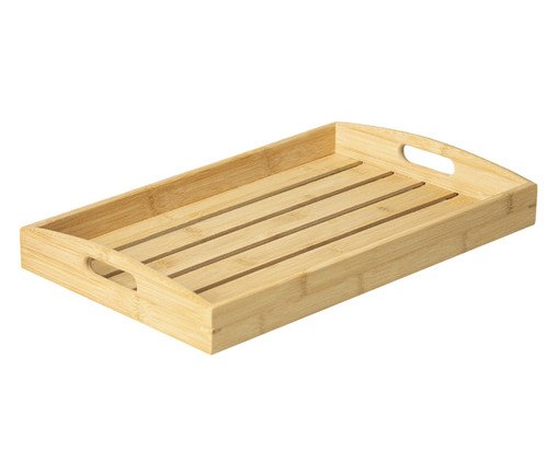 Bandeja de Bambu com Alça Taxus Natural, Natural | WestwingNow