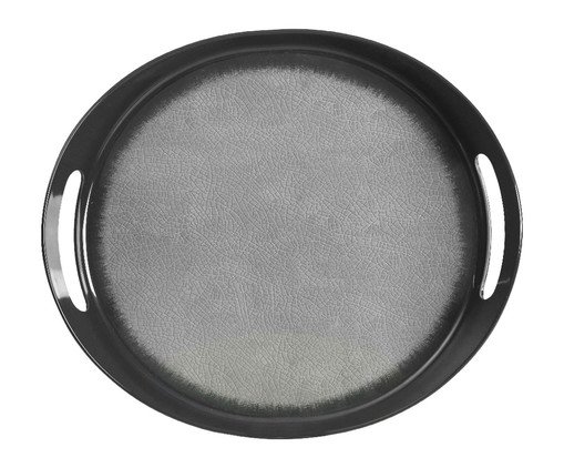 Bandeja de Melamina com Alça Bima Preto, black | WestwingNow