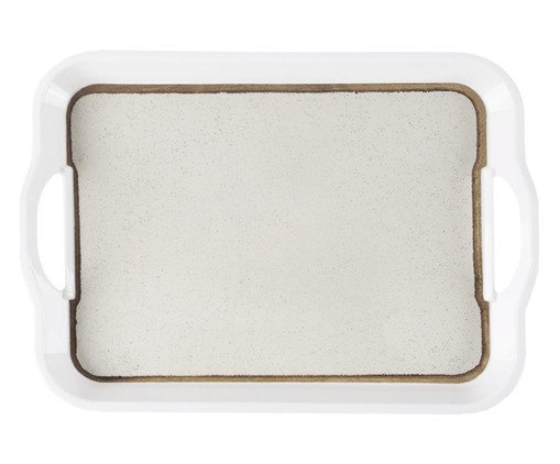 Bandeja de Melamina com Alça Balli Creme, beige | WestwingNow