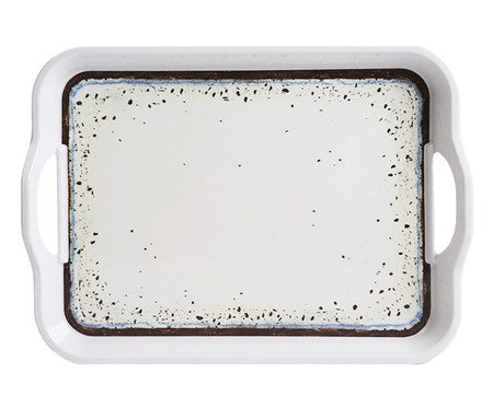 Bandeja de Melamina com Alça Copai Branco | Westwing