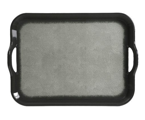 Bandeja de Melamina com Alça Hanthus Preto, black | WestwingNow