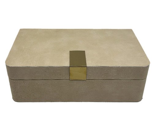 Caixa Decorativa Unduli Marfim, grey | WestwingNow