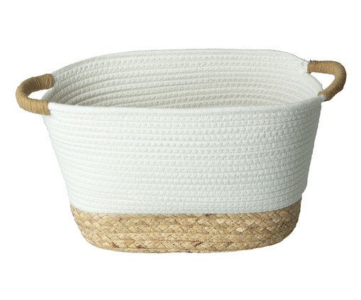 Cesto de Fibra Natural com Algodão Mond Bege, beige | WestwingNow
