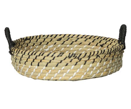 Cesto de Fibra Natural Seagrass ummer Preto Preto | Westwing
