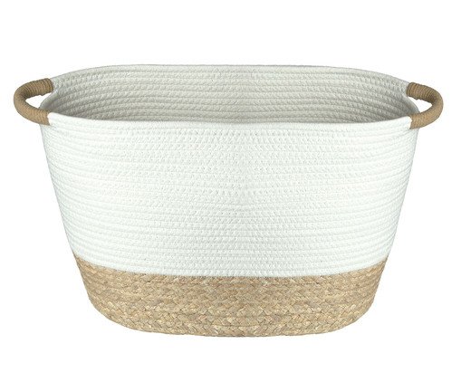 Cesto de Fibra Natural com Algodão Verick Bege, beige | WestwingNow