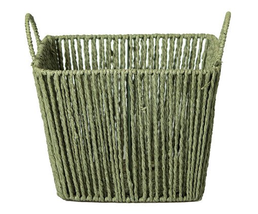 Cesto de Fibra Natural com Alça Ton Verde Esmeralda, green | WestwingNow