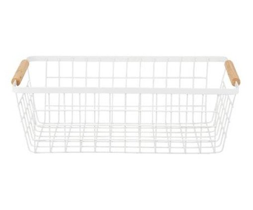 Cesto de Metal com Alça de Bambu lisade Branco, white | WestwingNow