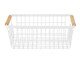 Cesto de Metal com Alça de Bambu Kona Branco, white | WestwingNow