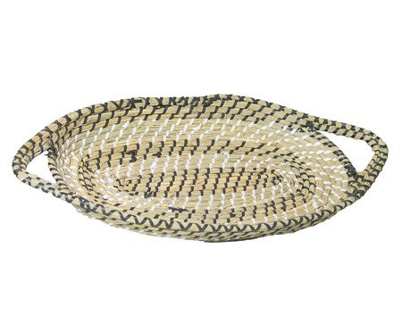 Cesto de Fibra Natural Seagrass Yukon Preto | Westwing