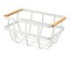 Cesto de Metal com Alça de Bambu Ody Branco, white | WestwingNow