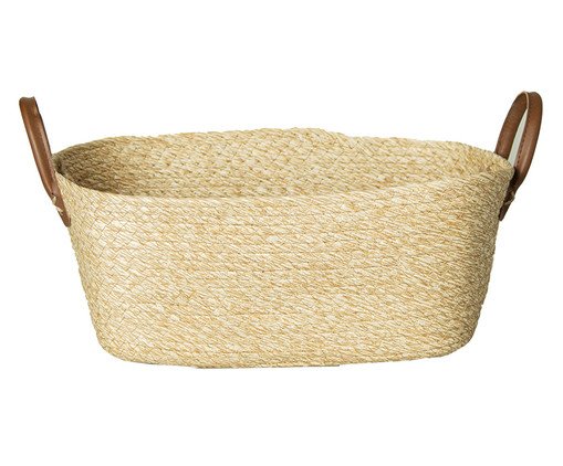 Cesto de Fibra Natural com Alça Ami Bege, beige | WestwingNow