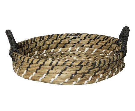 Cesto de Fibra Natural Seagrass Cany Preto | Westwing