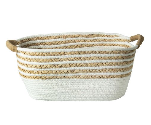 Cesto de Fibra Natural com Algodão Bron Bege, beige | WestwingNow