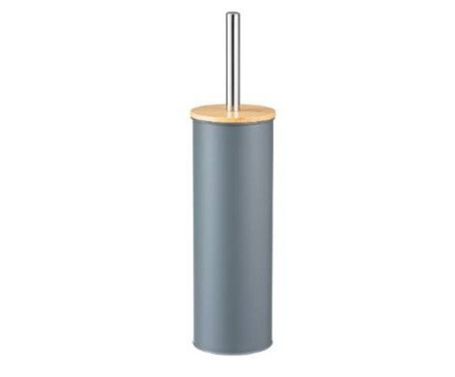 Escova Sanitária com Tampa de Bambu e Suporte Soft Cinza, grey | WestwingNow