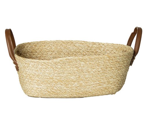 Cesto de Fibra Natural com Alça Spin Bege, beige | WestwingNow