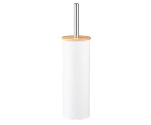 Escova Sanitária com Tampa de Bambu e Suporte Soft Branco, white | WestwingNow