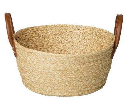 Cesto de Fibra Natural com Alça Subur Bege | Westwing