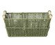 Cesto de Fibra Natural com Alça de Bambu Corry Verde Esmeralda, green | WestwingNow