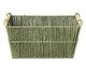 Cesto de Fibra Natural com Alça de Bambu Verse Verde Esmeralda, green | WestwingNow