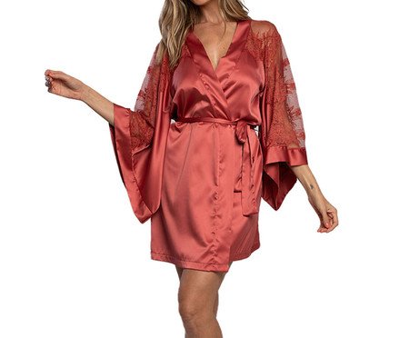 Kimono Curto Rosa Mate | Westwing