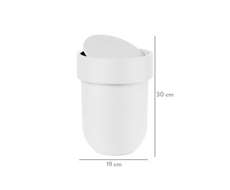 Lixeira com Tampa Marci 6L - Branco | Westwing