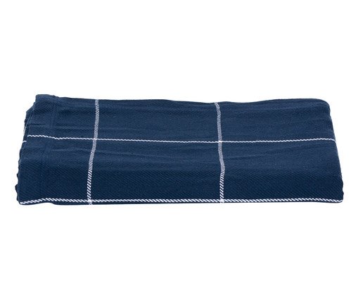 Manta Ventura Pespontado Azul Marinho, multicolor | WestwingNow