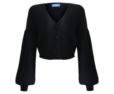 Casaco Long Cropped Euphoric Sky Preto