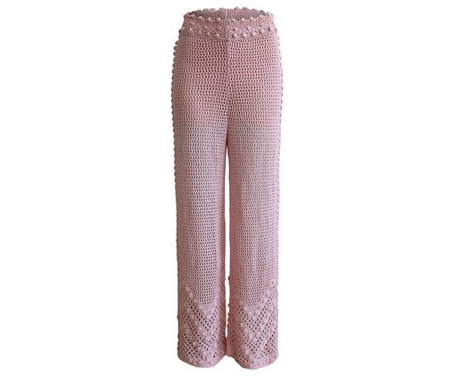 Calça Pantalona Shell Rosa, Rosa | WestwingNow