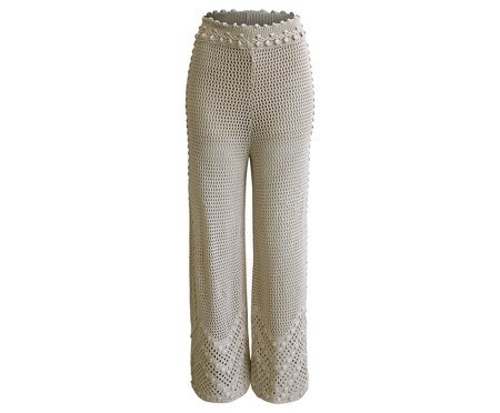 Calça Pantalona Shell Off-White | Westwing