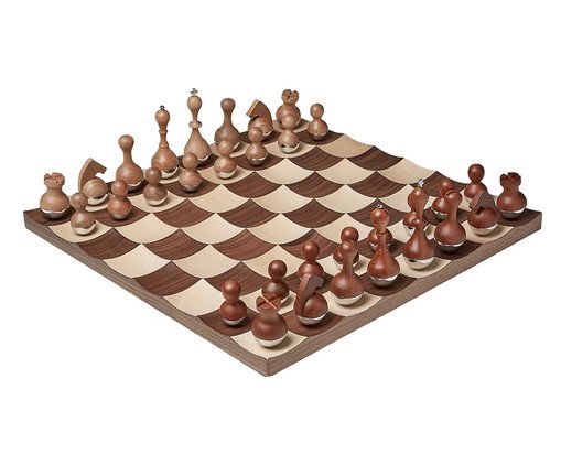 Jogo de Xadrez Myni - Marrom, Madeira | WestwingNow