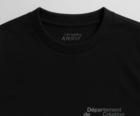 Camiseta Cotton Preto Département de Création Refletivo | Westwing
