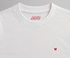 Camiseta Cotton Branco Coração Micro Vermelho, white | WestwingNow